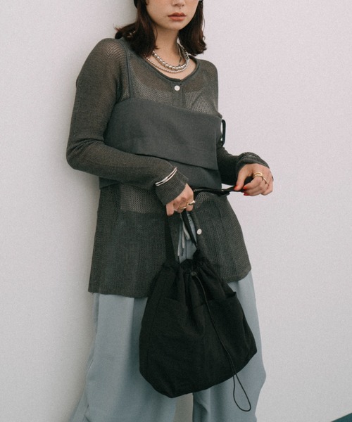 HANNE(アン)の「カジュアルショルダーBAG(ショルダーバッグ・レディース・ベージュ/ブラック・FREE)」の13枚目の写真