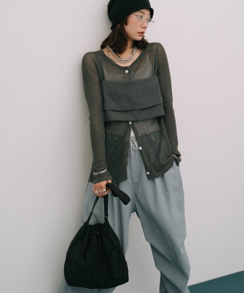 HANNE(アン)の「カジュアルショルダーBAG(ショルダーバッグ・レディース・ベージュ/ブラック・FREE)」の10枚目の写真