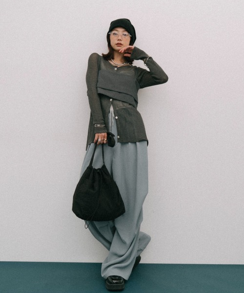 HANNE(アン)の「カジュアルショルダーBAG(ショルダーバッグ・レディース・ベージュ/ブラック・FREE)」の11枚目の写真
