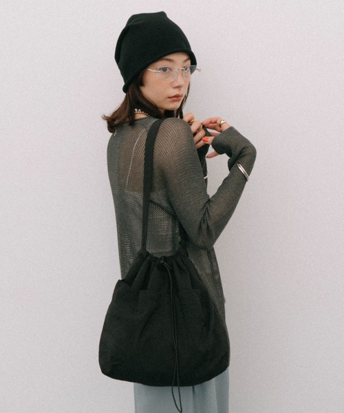 HANNE(アン)の「カジュアルショルダーBAG(ショルダーバッグ・レディース・ベージュ/ブラック・FREE)」の9枚目の写真