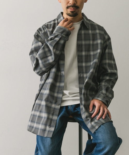 URBAN RESEARCH DOORS(アーバンリサーチドアーズ)の「『吸水速乾』セオアルファオンブレチェックシャツ(シャツ/ブラウス・メンズ・ブラック系その他/グレー系その他・MEDIUM/LARGE)」の17枚目の写真