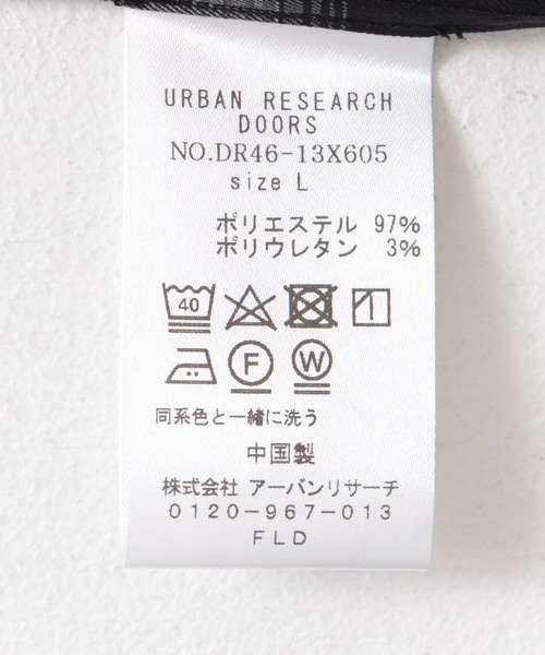URBAN RESEARCH DOORS(アーバンリサーチドアーズ)の「『吸水速乾』セオアルファオンブレチェックシャツ(シャツ/ブラウス・メンズ・ブラック系その他/グレー系その他・MEDIUM/LARGE)」の16枚目の写真