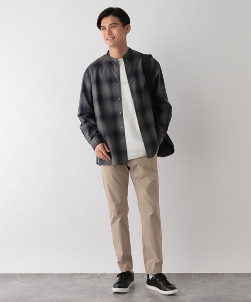 GLOBAL WORK Smile Seed Store(グローバルワーク スマイルシードストア)の「イージーケアバンドシャツ/115909(シャツ/ブラウス・メンズ・ネイビー/ブルー系その他/ブルー系その他5/ホワイト/オフホワイト/グレー/ブルー系その他6/チャコール/グリーン系その他3・MEDIUM/LARGE/SMALL/X-LARGE)」の19枚目の写真