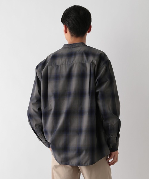 GLOBAL WORK Smile Seed Store(グローバルワーク スマイルシードストア)の「イージーケアバンドシャツ/115909(シャツ/ブラウス・メンズ・ネイビー/ブルー系その他/ブルー系その他5/ホワイト/オフホワイト/グレー/ブルー系その他6/チャコール/グリーン系その他3・MEDIUM/LARGE/SMALL/X-LARGE)」の16枚目の写真