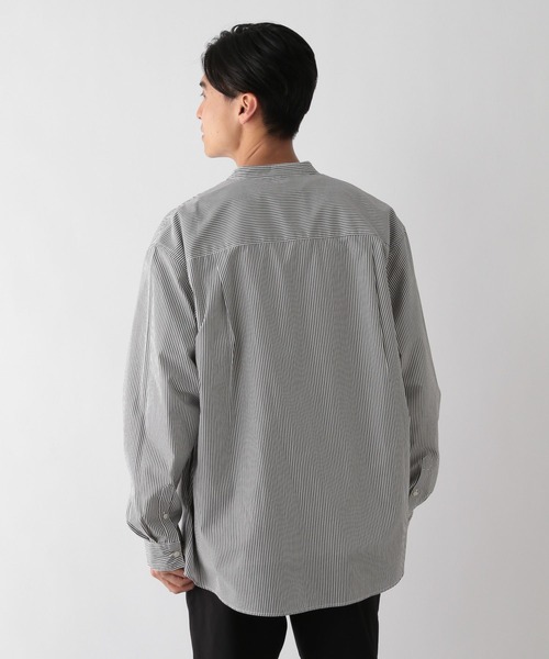 GLOBAL WORK Smile Seed Store(グローバルワーク スマイルシードストア)の「イージーケアバンドシャツ/115909(シャツ/ブラウス・メンズ・ネイビー/ブルー系その他/ブルー系その他5/ホワイト/オフホワイト/グレー/ブルー系その他6/チャコール/グリーン系その他3・MEDIUM/LARGE/SMALL/X-LARGE)」の11枚目の写真