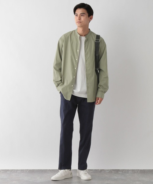 GLOBAL WORK Smile Seed Store(グローバルワーク スマイルシードストア)の「イージーケアバンドシャツ/115909(シャツ/ブラウス・メンズ・ネイビー/ブルー系その他/ブルー系その他5/ホワイト/オフホワイト/グレー/ブルー系その他6/チャコール/グリーン系その他3・MEDIUM/LARGE/SMALL/X-LARGE)」の10枚目の写真