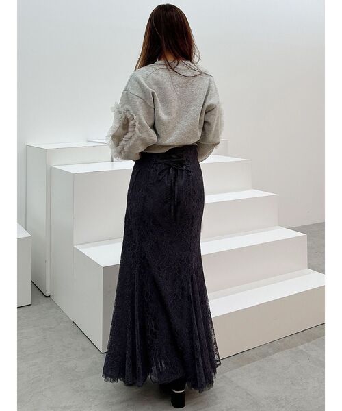 MERCURYDUO（マーキュリーデュオ）の「アームモチーフ裏毛カットソー（Tシャツ/カットソー・レディース・オフホワイト/ライトグレー・FREE）」の11枚目の写真