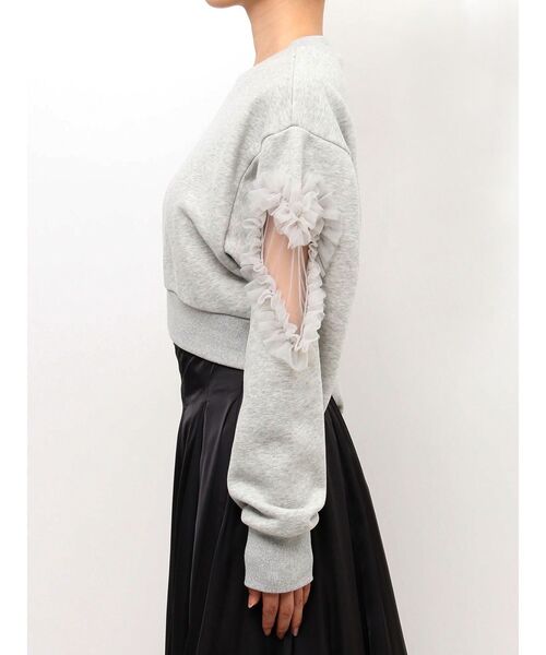 MERCURYDUO（マーキュリーデュオ）の「アームモチーフ裏毛カットソー（Tシャツ/カットソー・レディース・オフホワイト/ライトグレー・FREE）」の15枚目の写真