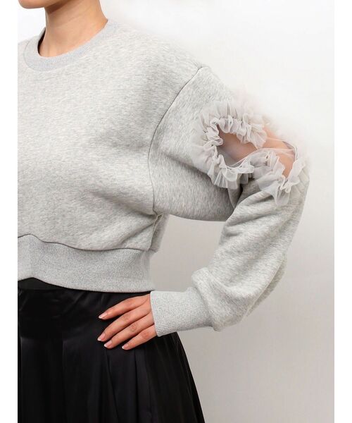 MERCURYDUO（マーキュリーデュオ）の「アームモチーフ裏毛カットソー（Tシャツ/カットソー・レディース・オフホワイト/ライトグレー・FREE）」の18枚目の写真