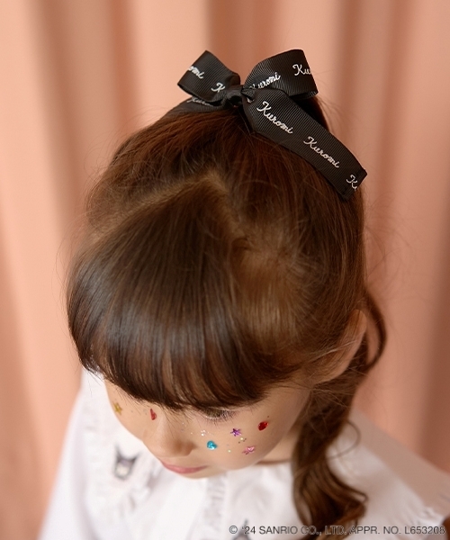 Lycee mine（リセマイン）の「【サンリオキャラクターズ】クロミフリル衿ブラウス&リボンヘアゴムセット（シャツ/ブラウス・キッズ・オフホワイト/ブラック・100cm/110cm/120cm/130cm/140cm）」の13枚目の写真