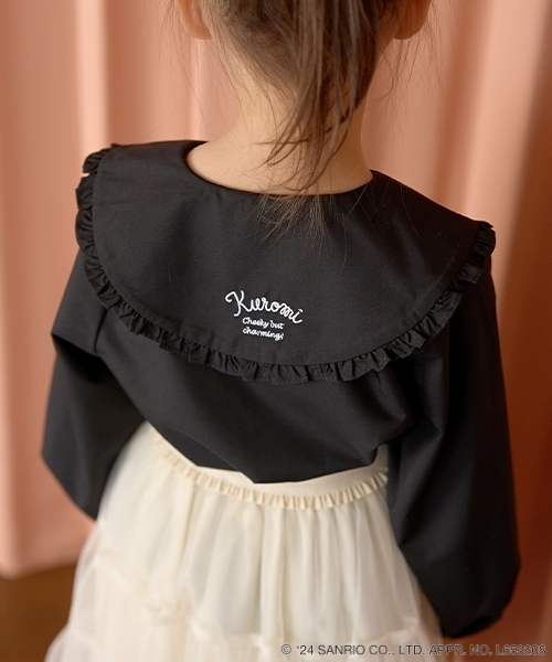 Lycee mine（リセマイン）の「【サンリオキャラクターズ】クロミフリル衿ブラウス&リボンヘアゴムセット（シャツ/ブラウス・キッズ・オフホワイト/ブラック・100cm/110cm/120cm/130cm/140cm）」の19枚目の写真