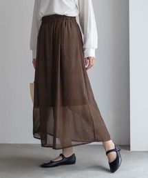 HusHusH | HusHusH チェックプリントシフォンスカート(スカート)