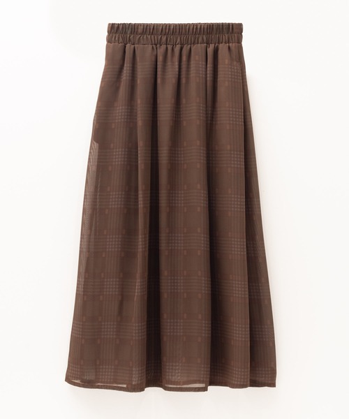 HusHusH(ハッシュアッシュ)の「HusHusH チェックプリントシフォンスカート(スカート・レディース・チャコールグレー/ベージュ・M/L)」の12枚目の写真