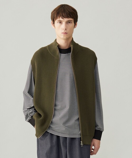 【セール】スウェットライク ジップベスト（ベスト）｜UNFILO（アンフィーロ）