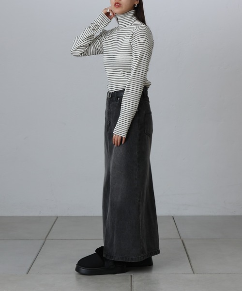 COLONY 2139（コロニートゥーワンスリーナイン）の「抗ピルPBTリブタートルニット（ニット/セーター・レディース・オフホワイト/グレー/ブラック/ホワイト/レッド・FREE）」の13枚目の写真