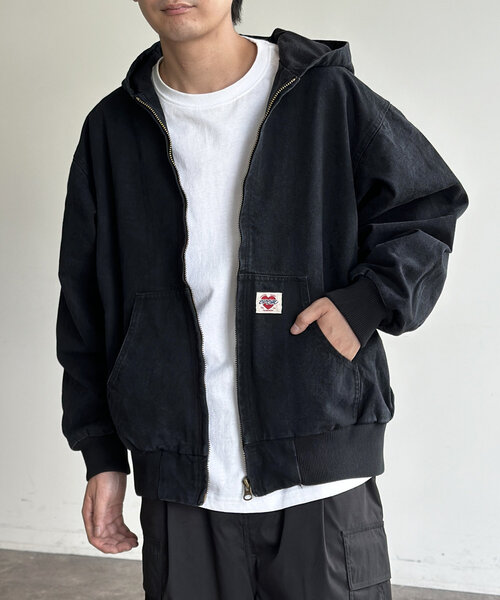 CPCM(シーピーシーエム)の「ダックジップパーカー(ブルゾン・メンズ・ブラック/ブルー/キャメル・MEDIUM/LARGE)」の2枚目の写真