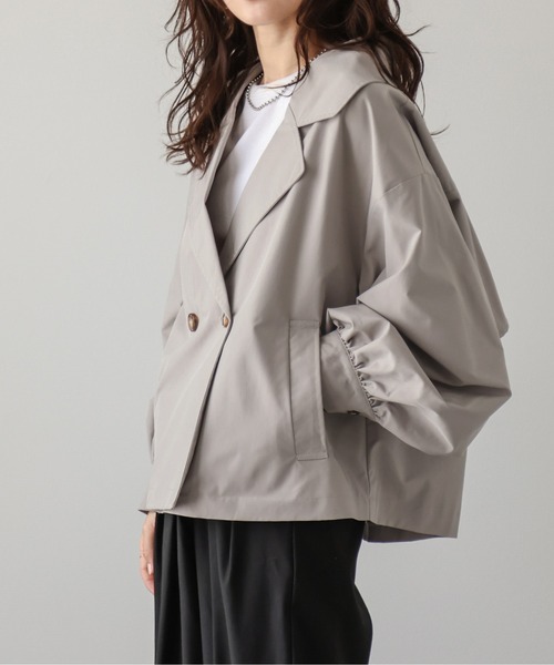 AMELY（エミリー）の「バックフリルテーラードブルゾン（ブルゾン・レディース・ベージュ系その他/グレイッシュベージュ/ブラック/ベージュ・フリー）」の15枚目の写真