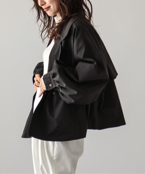 AMELY（エミリー）の「バックフリルテーラードブルゾン（ブルゾン・レディース・ベージュ系その他/グレイッシュベージュ/ブラック/ベージュ・フリー）」の14枚目の写真