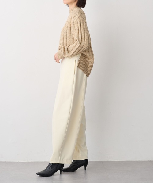 for/c(フォーシー)の「ポンチカーブワイドパンツ【サスティナブル】(その他パンツ・レディース・ブラック/アイボリー・L/M/LL)」の22枚目の写真
