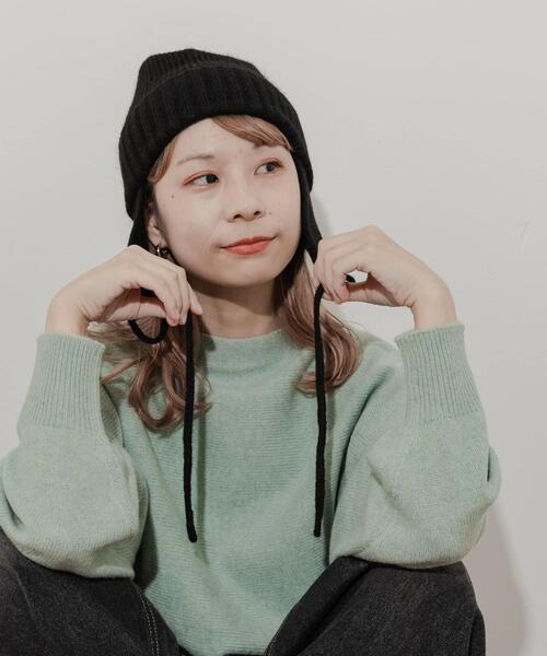 SMELLY(スメリー)の「イヤーニットキャップ(ニットキャップ/ビーニー・レディース・グレー/ブラック/アイボリー・-)」の18枚目の写真