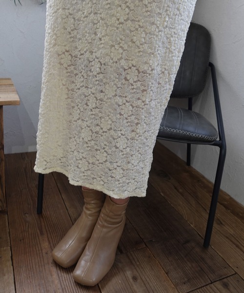 CORNERS（コーナーズ）の「レースロングワンピース（ワンピース・レディース・ブラック/アイボリー・M）」の7枚目の写真