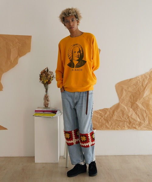 Healthknit(ヘルスニット)の「Healthknit CLASSIC SWEAT L/S Bach (54020)(スウェット・メンズ・マスタード/グレー/サンドベージュ・LARGE/MEDIUM/X-LARGE)」の4枚目の写真