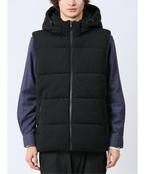 タカキュー フード脱着 ふくれジャガード 中綿ベスト（ベスト）｜TAKA-Q（タカキュー）