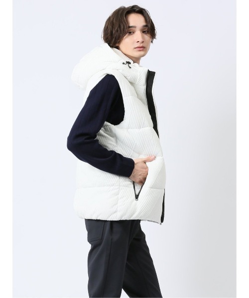 タカキュー フード脱着 ふくれジャガード 中綿ベスト（ベスト）｜TAKA-Q（タカキュー）