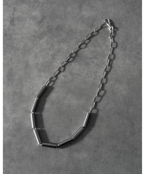 ETELIO（エテリオ）の「SILVER925コーティングメタルアンカー＆パイツパーツチェーンネックレス【自由調節】（ネックレス・メンズ・シルバー/シルバー系1・F）」の18枚目の写真