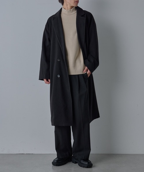 COLONY 2139(コロニートゥーワンスリーナイン)の「テックウールダブルロングコート(その他アウター・メンズ・グレー/ブラック・MEDIUM/LARGE)」の6枚目の写真