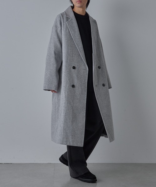 COLONY 2139(コロニートゥーワンスリーナイン)の「テックウールダブルロングコート(その他アウター・メンズ・グレー/ブラック・MEDIUM/LARGE)」の11枚目の写真