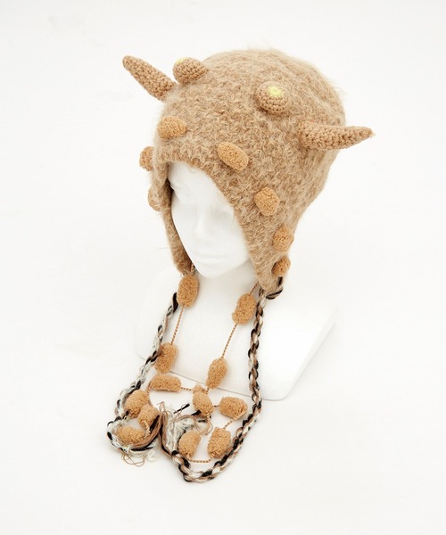 セール】an meets zakka 未確認モンスターイヤーフラップニット帽