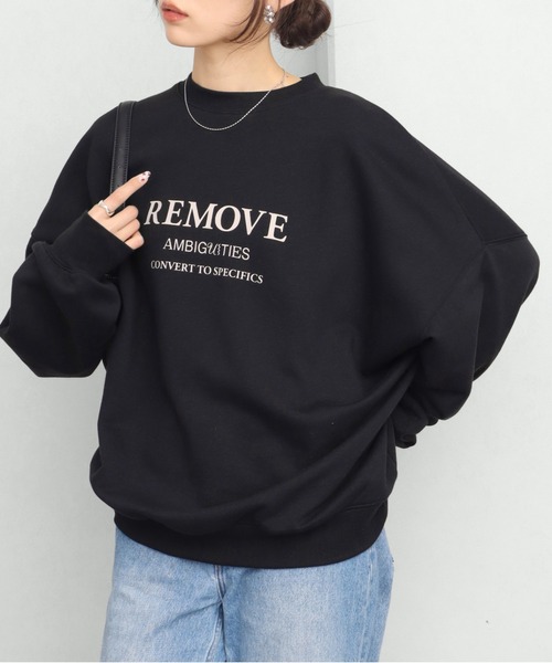 NOGLE（ノグル）の「【NOGLE/ノグル】プリントロゴスウェット（スウェット・レディース・ホワイト/ブラウン/チャコール/ネイビー/ブラック/グレイッシュベージュ・FREE）」の2枚目の写真