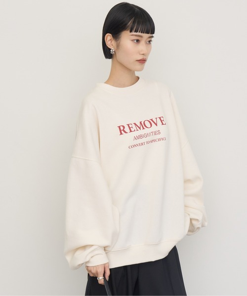 NOGLE（ノグル）の「【NOGLE/ノグル】プリントロゴスウェット（スウェット・レディース・ホワイト/ブラウン/チャコール/ネイビー/ブラック/グレイッシュベージュ・FREE）」の10枚目の写真