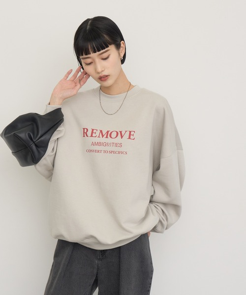 NOGLE（ノグル）の「【NOGLE/ノグル】プリントロゴスウェット（スウェット・レディース・ホワイト/ブラウン/チャコール/ネイビー/ブラック/グレイッシュベージュ・FREE）」の22枚目の写真