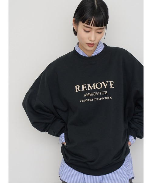 NOGLE（ノグル）の「【NOGLE/ノグル】プリントロゴスウェット（スウェット・レディース・ホワイト/ブラウン/チャコール/ネイビー/ブラック/グレイッシュベージュ・FREE）」の13枚目の写真