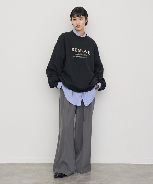 NOGLE（ノグル）の「【NOGLE/ノグル】プリントロゴスウェット（スウェット・レディース・ホワイト/ブラウン/チャコール/ネイビー/ブラック/グレイッシュベージュ・FREE）」の20枚目の写真