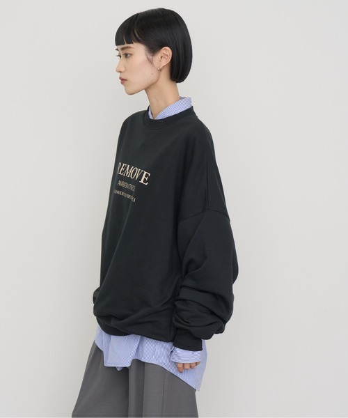 NOGLE（ノグル）の「【NOGLE/ノグル】プリントロゴスウェット（スウェット・レディース・ホワイト/ブラウン/チャコール/ネイビー/ブラック/グレイッシュベージュ・FREE）」の15枚目の写真