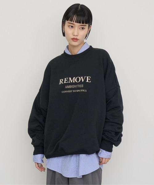 NOGLE（ノグル）の「【NOGLE/ノグル】プリントロゴスウェット（スウェット・レディース・ホワイト/ブラウン/チャコール/ネイビー/ブラック/グレイッシュベージュ・FREE）」の17枚目の写真