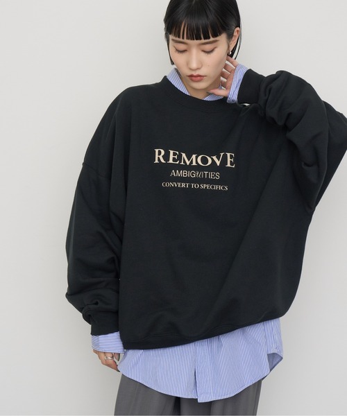 NOGLE（ノグル）の「【NOGLE/ノグル】プリントロゴスウェット（スウェット・レディース・ホワイト/ブラウン/チャコール/ネイビー/ブラック/グレイッシュベージュ・FREE）」の16枚目の写真