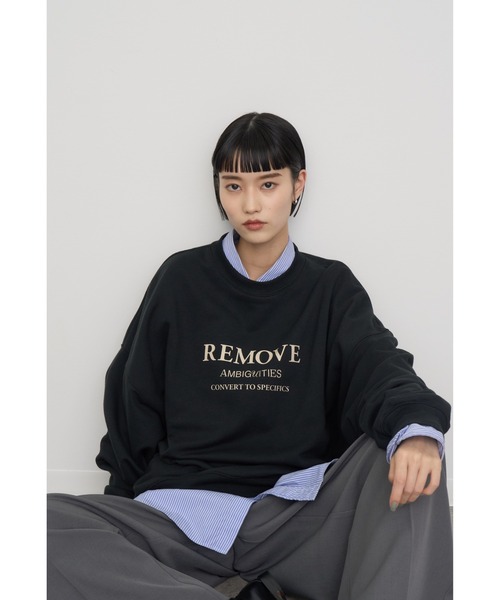 NOGLE（ノグル）の「【NOGLE/ノグル】プリントロゴスウェット（スウェット・レディース・ホワイト/ブラウン/チャコール/ネイビー/ブラック/グレイッシュベージュ・FREE）」の18枚目の写真