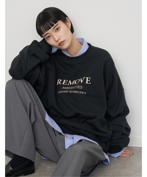 NOGLE（ノグル）の「【NOGLE/ノグル】プリントロゴスウェット（スウェット・レディース・ホワイト/ブラウン/チャコール/ネイビー/ブラック/グレイッシュベージュ・FREE）」の19枚目の写真