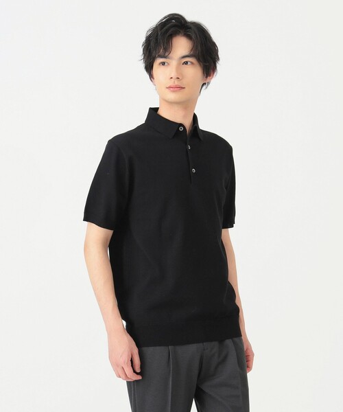 ビジカジ対応＞ ウォッシャブル ニット ポロシャツ 25SS