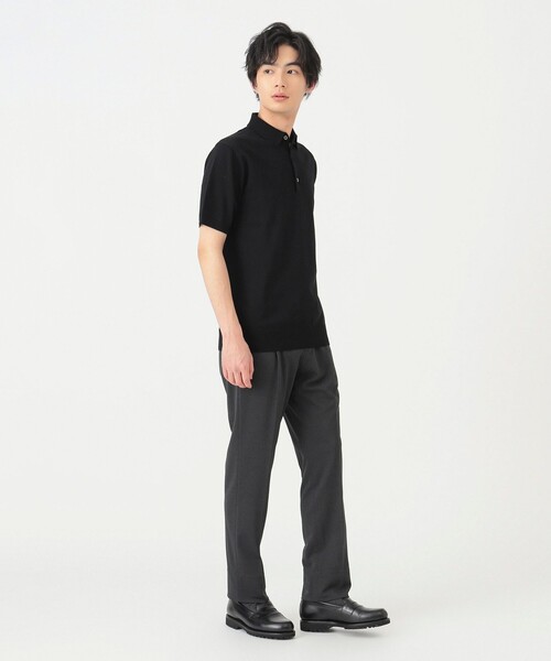 B:MING by BEAMS(ビーミングバイビームス)の「<ビジカジ対応> ウォッシャブル ニット ポロシャツ 25SS「イージーケア」(ポロシャツ・メンズ・ブラック/ダークブラウン/ネイビー・XL/L/M/S)」の4枚目の写真