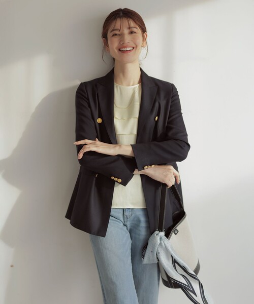 J.PRESS（ジェイプレス）の「スクエアドット 剣先 スカーフ（バンダナ/スカーフ・レディース・サックスブルー系5/ネイビー系5・F）」の14枚目の写真