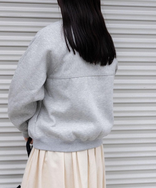FORK&SPOON（フォークアンドスプーン）の「FORK&SPOON　裏毛ジップカーディガン（カーディガン/ボレロ・レディース・ブラック/グレー系その他/ベージュ・1）」の5枚目の写真