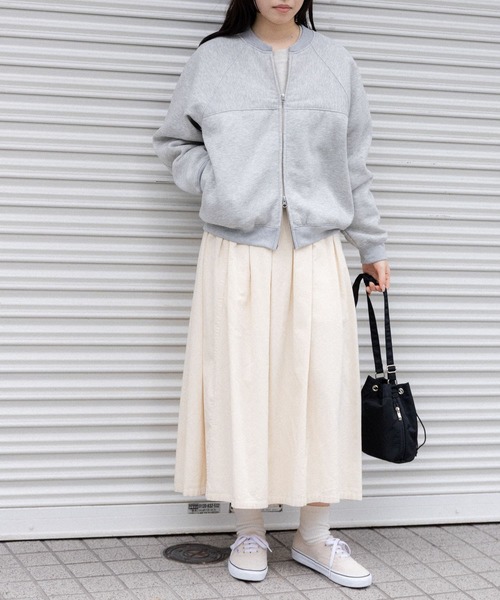 FORK&SPOON（フォークアンドスプーン）の「FORK&SPOON　裏毛ジップカーディガン（カーディガン/ボレロ・レディース・ブラック/グレー系その他/ベージュ・1）」の11枚目の写真