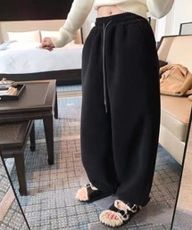 すそ折り返しボアワイドパンツ