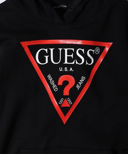 Guess(ゲス)の「GUESS HOODED FLEECE_CORE パーカー(パーカー・キッズ・ヘザーグレー/ブラック・16/12/10/8)」の6枚目の写真