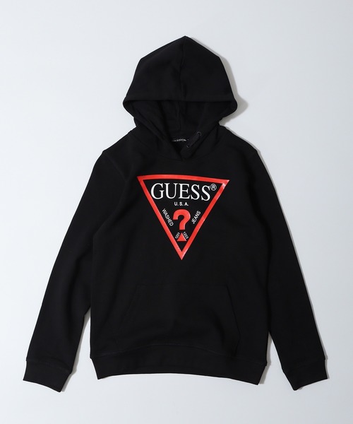 Guess(ゲス)の「GUESS HOODED FLEECE_CORE パーカー(パーカー・キッズ・ヘザーグレー/ブラック・16/12/10/8)」の4枚目の写真